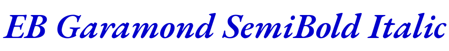 EB Garamond SemiBold Italic font